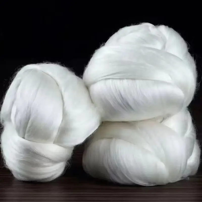 Natural White Mulberry Silk Roving (Short Fiber) - Hand Spinning Fibre
Natural White Mulberry Silk Roving (Short Fiber) - Hand Spinning Fibre
