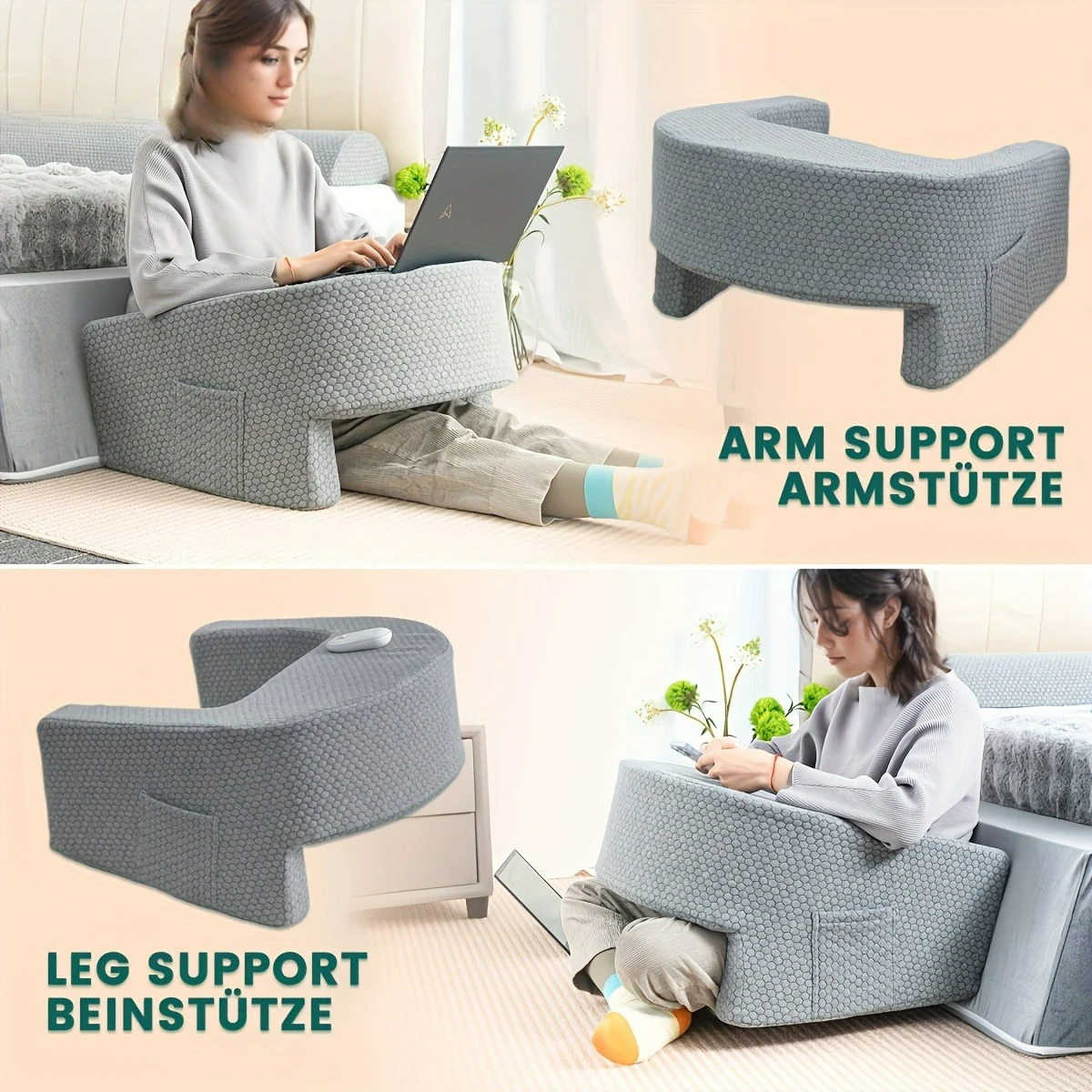 Extra Large Reading Pillow with Arms, Ergonomic Backrest for Adults, Quilted Bed Rest Pillow for Reading, Gaming & Working
Extra Large Reading Pillow with Arms, Ergonomic Backrest for Adults, Quilted Bed Rest Pillow for Reading, Gaming & Working