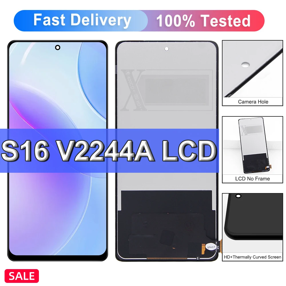 Дисплей S16 для Vivo S16 V2244A, ЖК-дисплей, дигитайзер сенсорного экрана в сборе, запасные части, замена экрана S16
Дисплей S16 для Vivo S16 V2244A, ЖК-дисплей, дигитайзер сенсорного экрана в сборе, запасные части, замена экрана S16