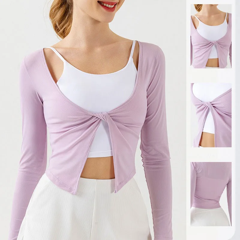Long Sleeve Bow Yoga Shirts Women Sexy V Neck Breathable Fitness Tops Running Solid Color Slim Gym Tops Female Workout Clothes
Long Sleeve Bow Yoga Shirts Women Sexy V Neck Breathable Fitness Tops Running Solid Color Slim Gym Tops Female Workout Clothes