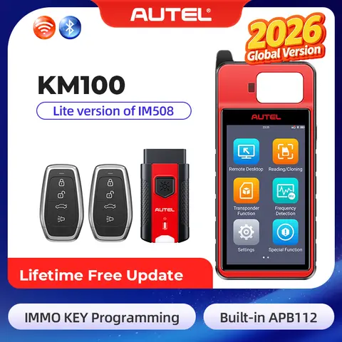 Autel MaxiIM KM100 Key Fob Programming Immobilizer Tool 2PCS Autel IKEY for 60s Key Generation OBD IMMO Key Learning on 99% Car