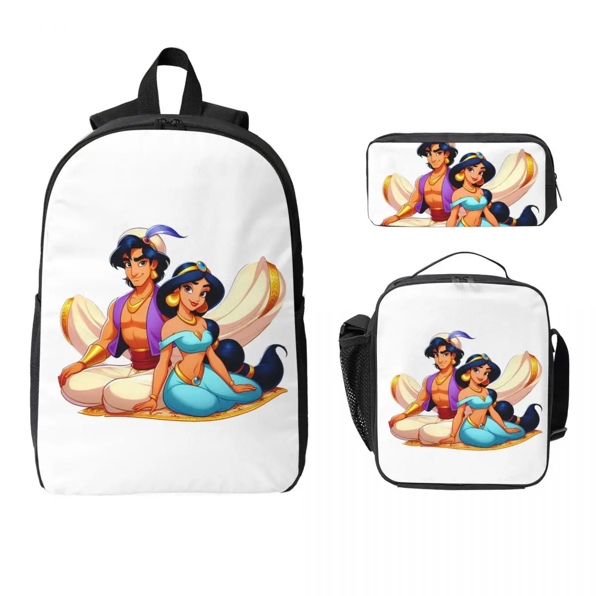 Aladdin Backpack Student Boys Girls BookBag School Bag Computer Shoulder Bags 3ps Insulated Lunch Bag Pencil Case
Aladdin Backpack Student Boys Girls BookBag School Bag Computer Shoulder Bags 3ps Insulated Lunch Bag Pencil Case