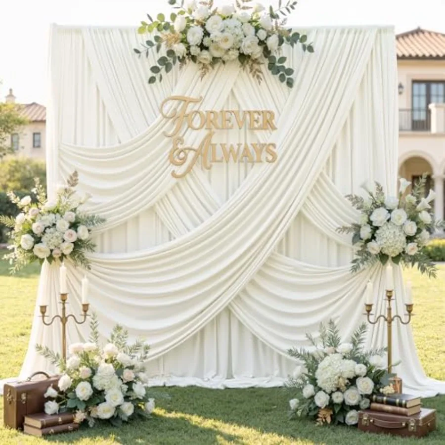 20ft x 12ft Wrinkle Free Ivory Polyester Photo Backdrop Drape for Parties, Weddings, Birthdays, and Photography Silky Smooth, F
20ft x 12ft Wrinkle Free Ivory Polyester Photo Backdrop Drape for Parties, Weddings, Birthdays, and Photography Silky Smooth, F
