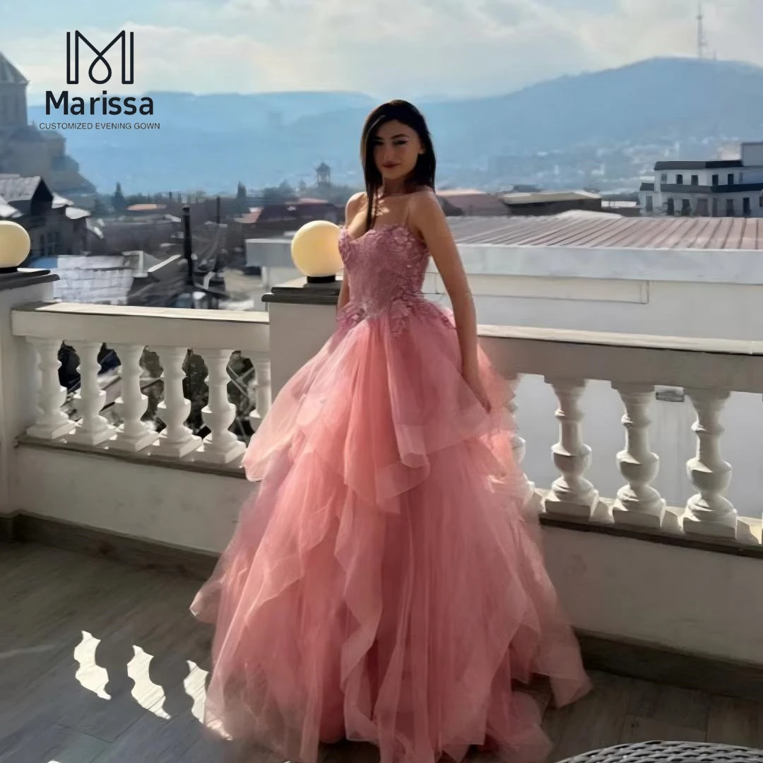 Элегантные вечерние платья Marissa 2026 с открытыми плечами, индивидуальный пошив, женское вечернее платье А-силуэта из тюля, многоярусные бальные платья
Элегантные вечерние платья Marissa 2026 с открытыми плечами, индивидуальный пошив, женское вечернее платье А-силуэта из тюля, многоярусные бальные платья