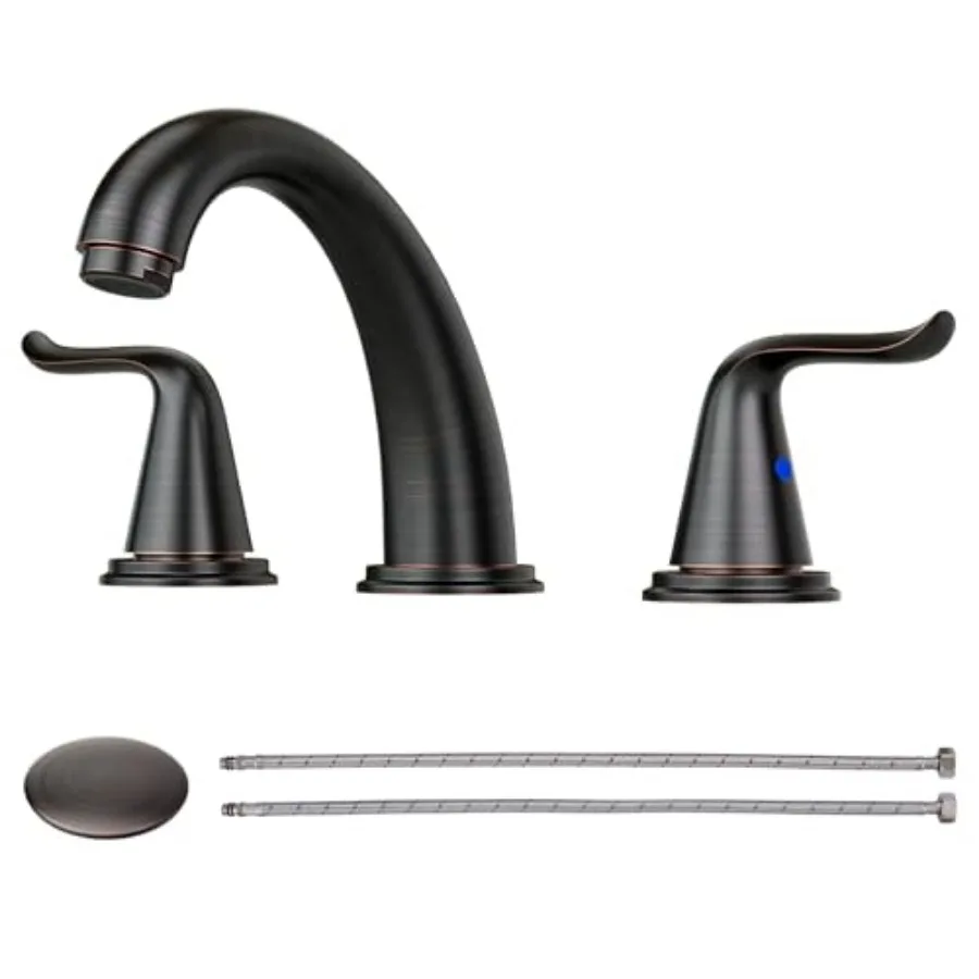 Widespread Bathroom Faucet Oiled Rubbed Bronze Bathroom Sink Faucet 3 Hole Vanity Faucets 2 Handle Basin Faucet 8 Inch Mixer Ta
Widespread Bathroom Faucet Oiled Rubbed Bronze Bathroom Sink Faucet 3 Hole Vanity Faucets 2 Handle Basin Faucet 8 Inch Mixer Ta