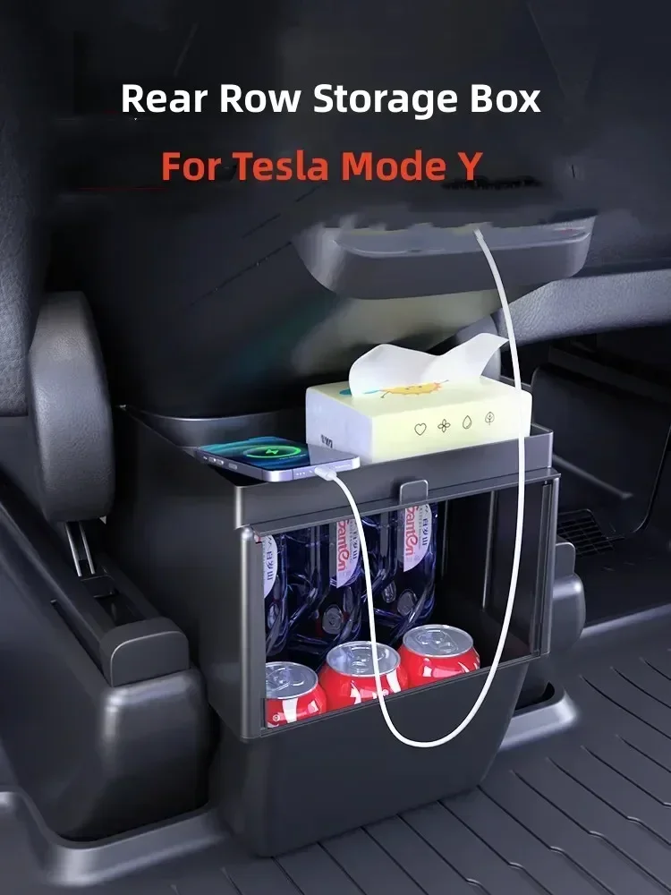 For Tesla Model Y Rear Row Storage Box Heighten Double Layer ABS Under Seat Organizer Tray Trash Can Car Accessories
For Tesla Model Y Rear Row Storage Box Heighten Double Layer ABS Under Seat Organizer Tray Trash Can Car Accessories