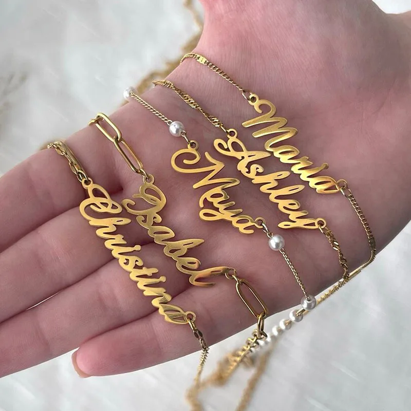 New Popular Customized Necklace Stainless Steel Name Letter Clavicle Necklace Women's Pendant Valentine's Day Gift
New Popular Customized Necklace Stainless Steel Name Letter Clavicle Necklace Women's Pendant Valentine's Day Gift