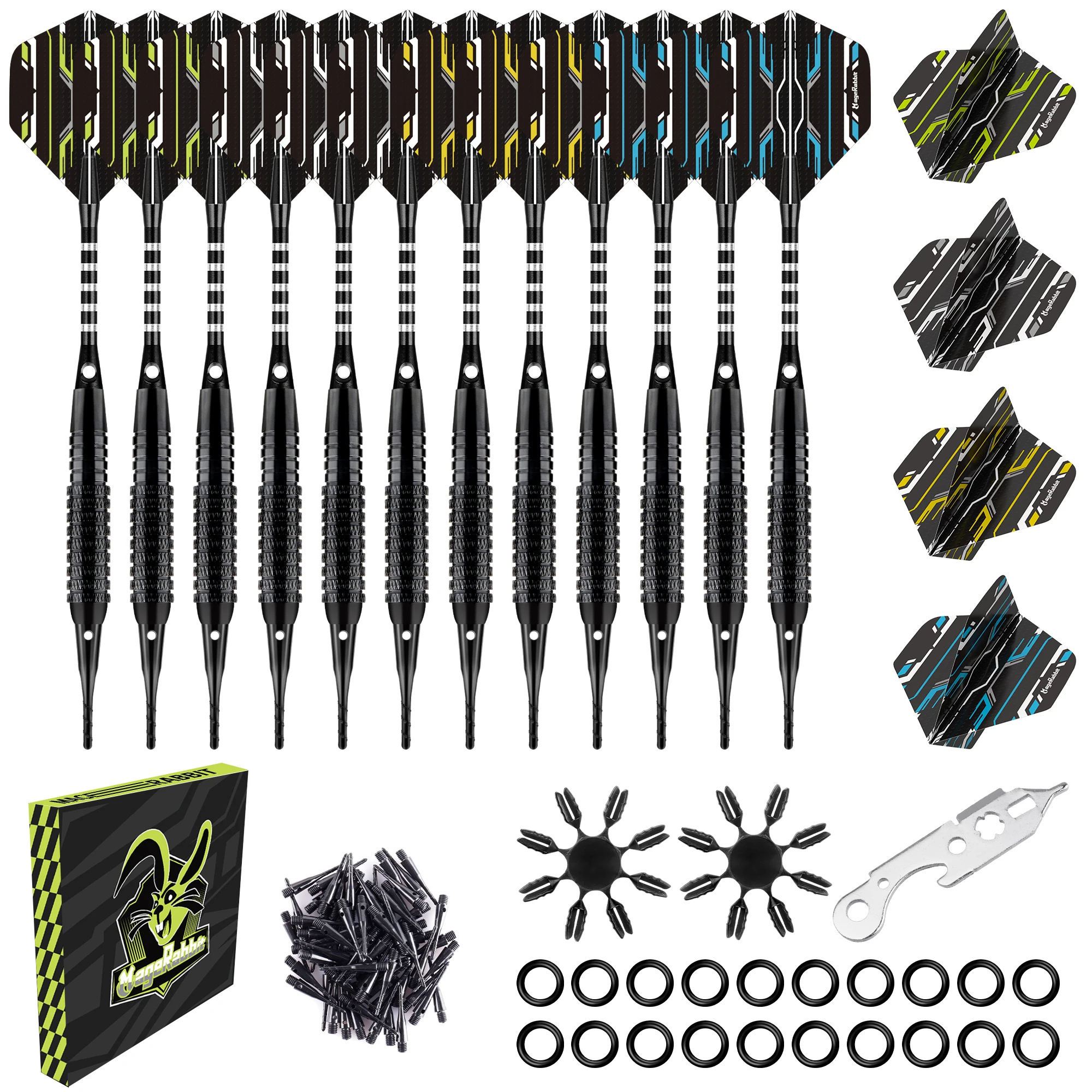 MageRabbit Professional Soft Darts Premium, набор мягких дартс, 12 шт., 16 г/0,56 унции, 2BA, железный ствол для дартса
MageRabbit Professional Soft Darts Premium, набор мягких дартс, 12 шт., 16 г/0,56 унции, 2BA, железный ствол для дартса