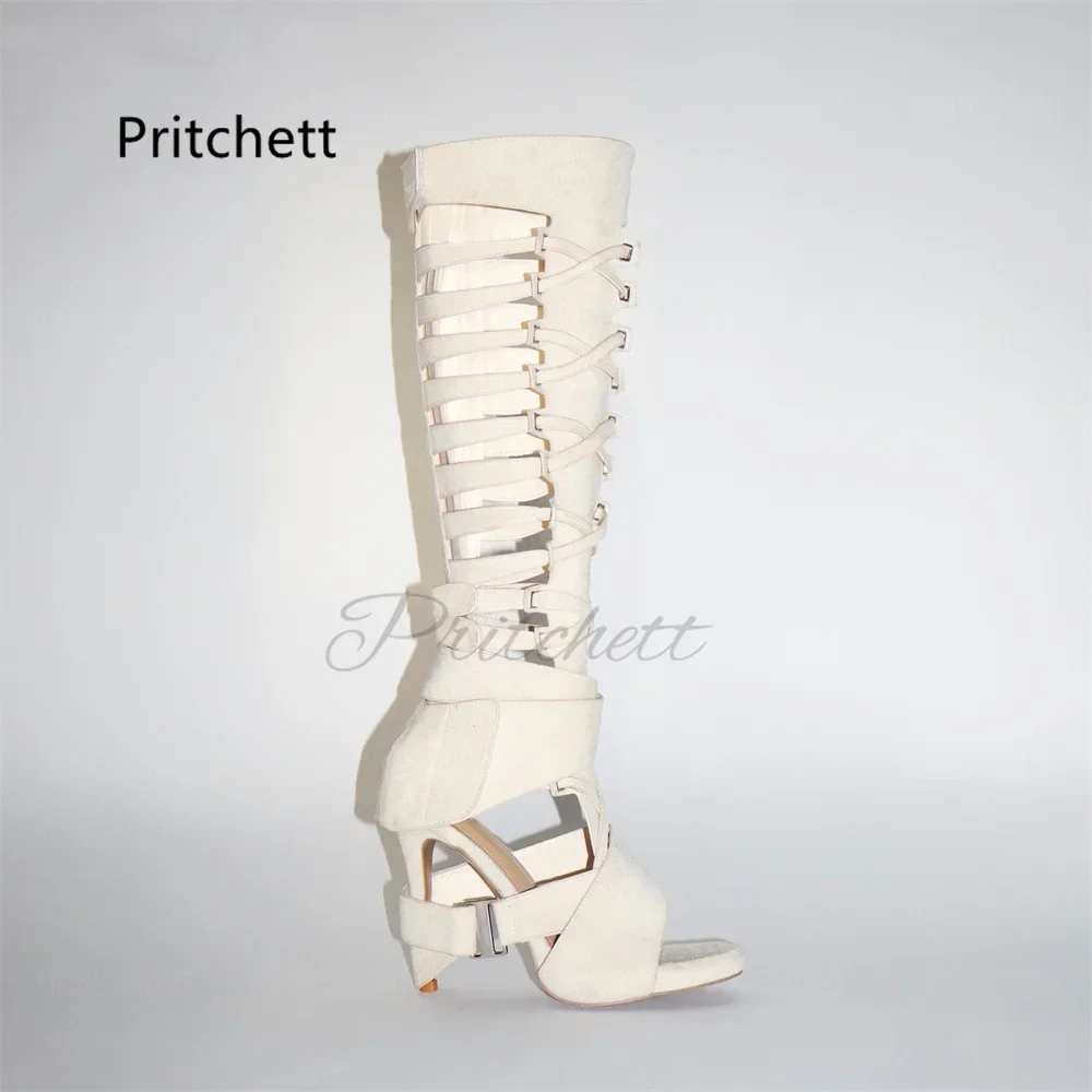 Сандалии с пряжками на ремне, женские модные гладиаторы до колена с полым носком, туфли на каблуке с перекрестным ремешком, женские замшевые сандалии с открытым носком
Сандалии с пряжками на ремне, женские модные гладиаторы до колена с полым носком, туфли на каблуке с перекрестным ремешком, женские замшевые сандалии с открытым носком