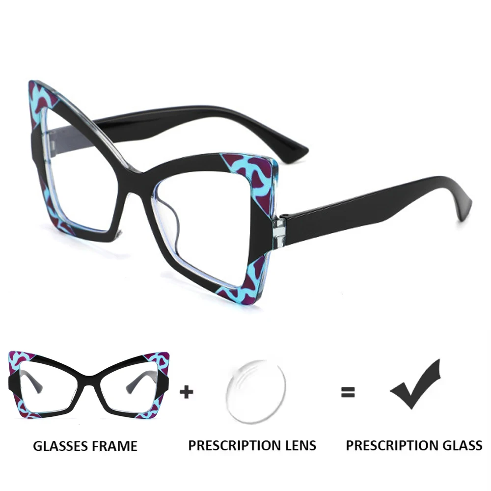 Oversized Cat Eye Woman Glasses Frames Optical Lenses Vintage Gradient Frame Prescription Glasses Eyeglasses Anti Blue Light
Oversized Cat Eye Woman Glasses Frames Optical Lenses Vintage Gradient Frame Prescription Glasses Eyeglasses Anti Blue Light