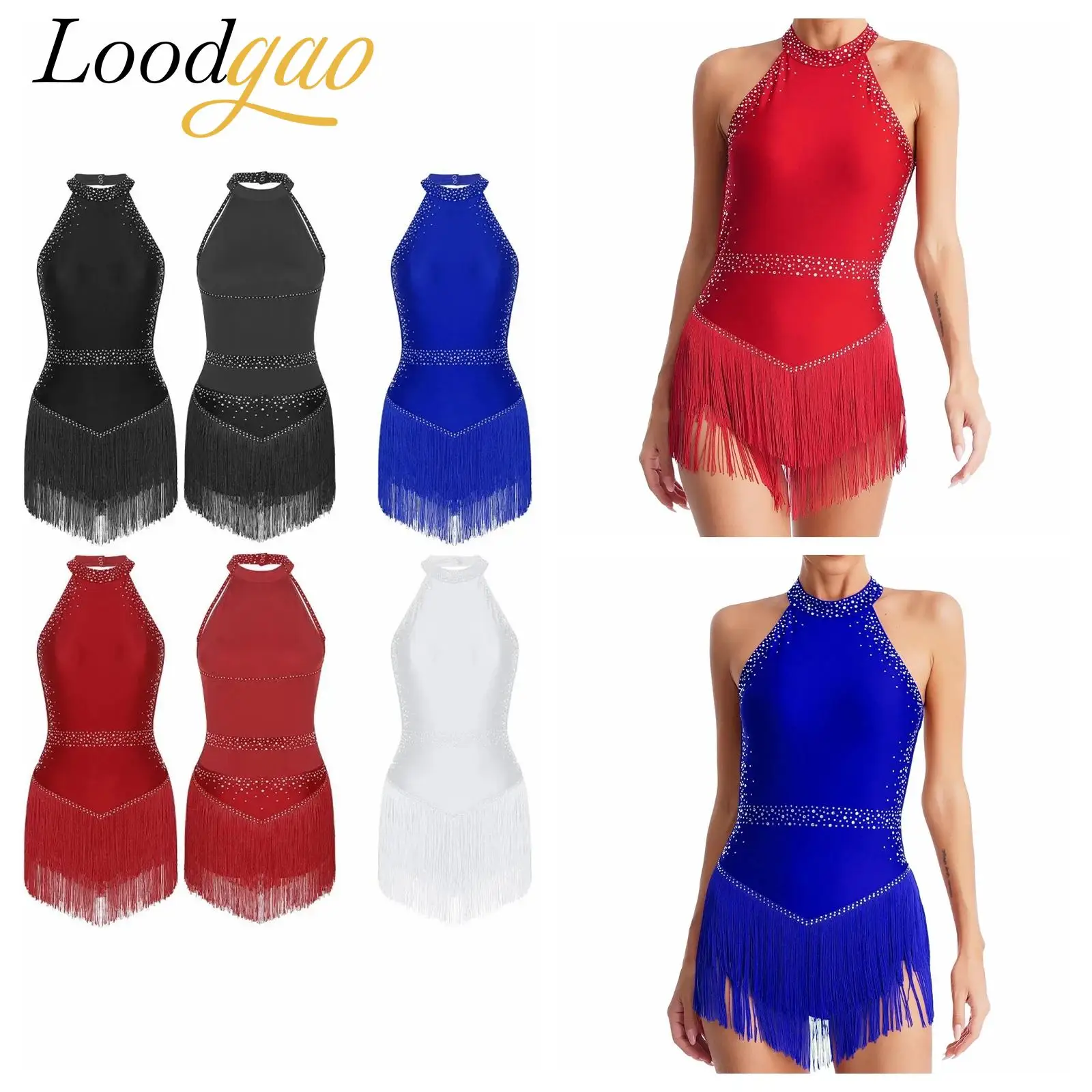 Women Fringe Leotard Dresses Latin Dance Tassel Costume 2025 Rhinestone Cha-cha Tango Ballroom Dancing Competition Dancewear 
Women Fringe Leotard Dresses Latin Dance Tassel Costume 2025 Rhinestone Cha-cha Tango Ballroom Dancing Competition Dancewear