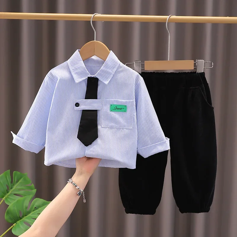 New Spring Autumn Baby Boys Clothes Children Long Sleeved Shirt Pants 2Pcs/Sets Infant Casual Striped Clothing Kids Tracksuits
New Spring Autumn Baby Boys Clothes Children Long Sleeved Shirt Pants 2Pcs/Sets Infant Casual Striped Clothing Kids Tracksuits