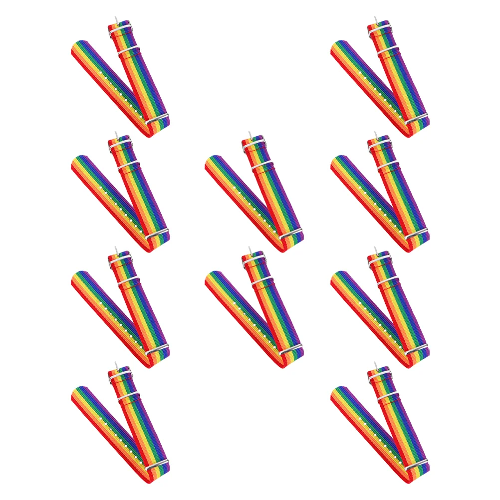 10 Pcs Rainbow Woven Bracelet Bangle Colorful Hand Decor Manual Exquisite Accessory Canvas for Homosexuals Wrist
10 Pcs Rainbow Woven Bracelet Bangle Colorful Hand Decor Manual Exquisite Accessory Canvas for Homosexuals Wrist