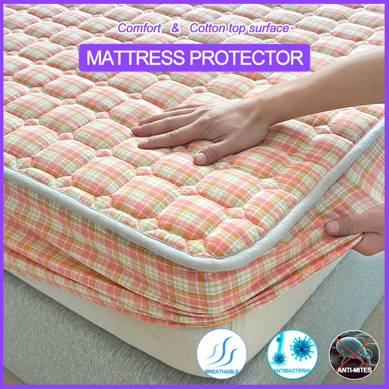 Luxury Diamond Quilted Mattress Protector- 100% Cotton Surface | Antibacterial, Allergy-Free, Mattress Cover for All Seasons
Luxury Diamond Quilted Mattress Protector- 100% Cotton Surface | Antibacterial, Allergy-Free, Mattress Cover for All Seasons