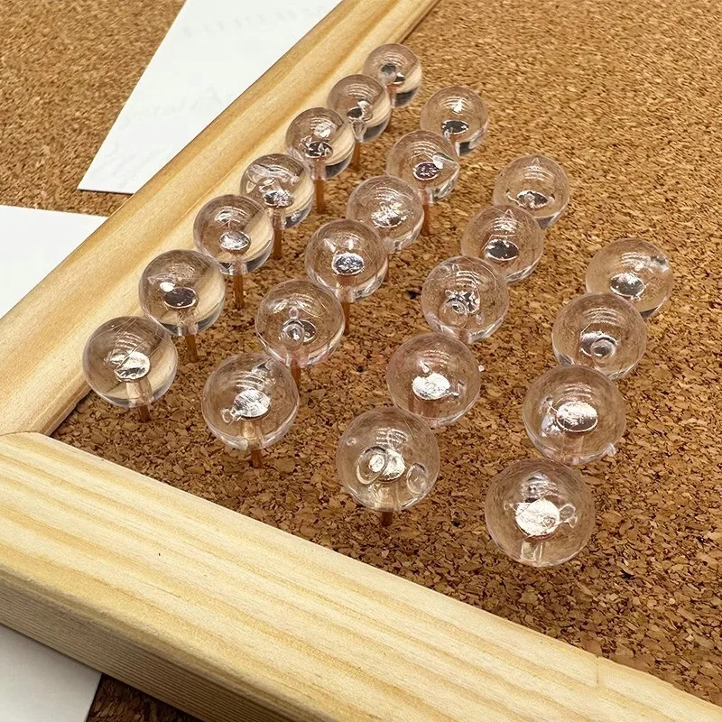 100pcs Transparent spherical H-shaped nail felt soft wood board photo wall acrylic push pin
100pcs Transparent spherical H-shaped nail felt soft wood board photo wall acrylic push pin