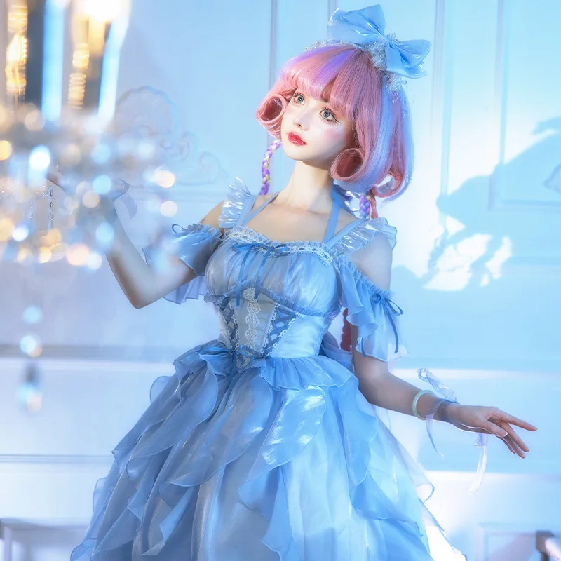 Lolita Star River Prayer Chest Strap Fish Bone Waist Slim Dress Fairy Jellyfish JSK
Lolita Star River Prayer Chest Strap Fish Bone Waist Slim Dress Fairy Jellyfish JSK