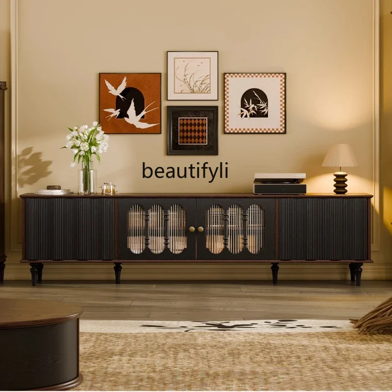 French TV Cabinet Small Unit Solid Wood Living Room Home Storage Locker Integrated TV Cabinet Retro4567
French TV Cabinet Small Unit Solid Wood Living Room Home Storage Locker Integrated TV Cabinet Retro4567