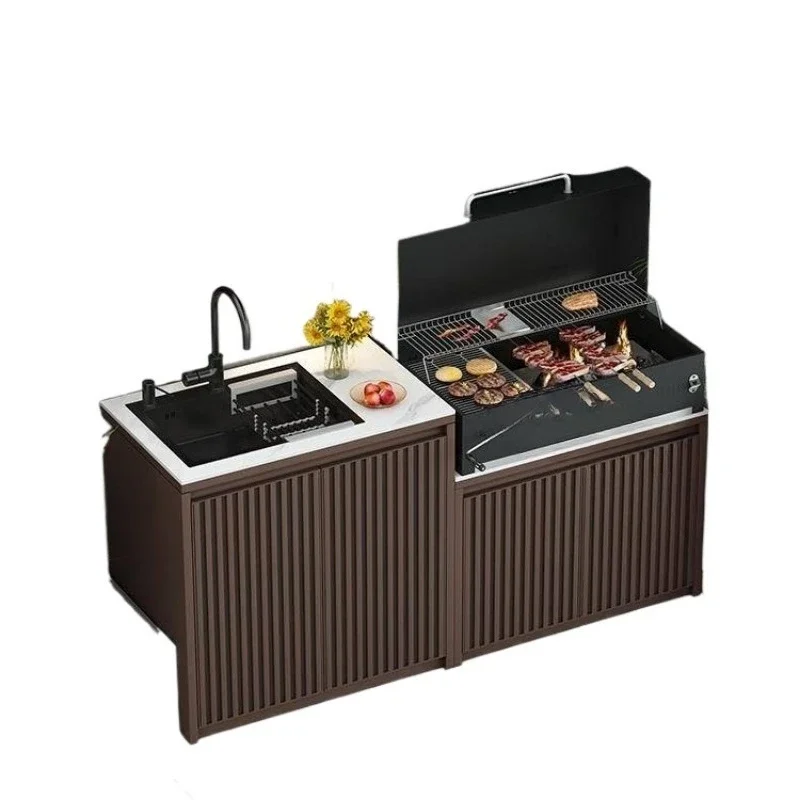 Outdoor courtyard barbecue wash basin operation table, villa yard wash basin outdoor pool basin integrated island platform
Outdoor courtyard barbecue wash basin operation table, villa yard wash basin outdoor pool basin integrated island platform