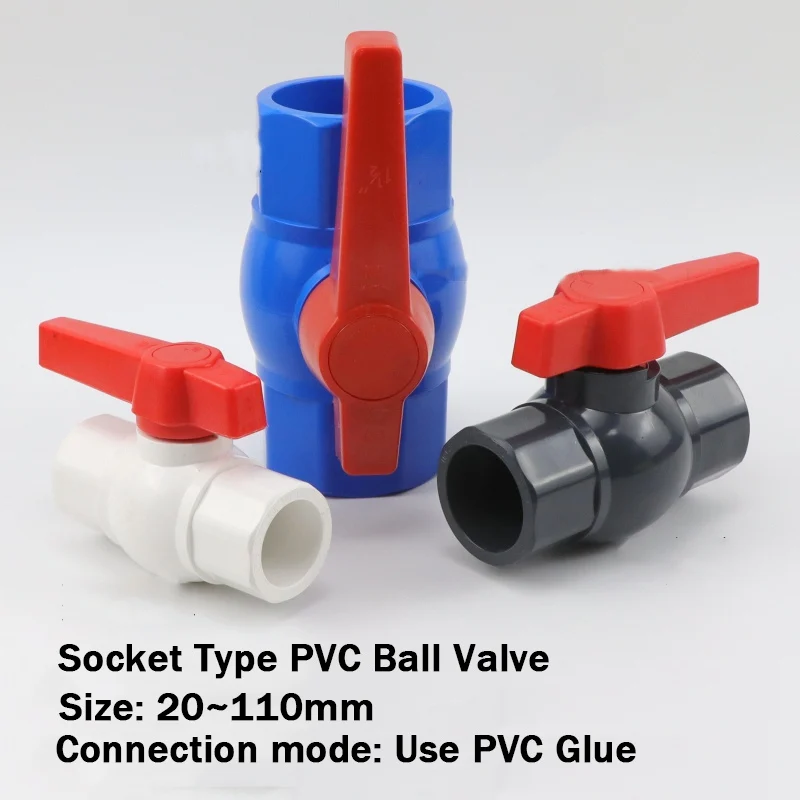 1~5Pc 1/2"~2" Female Thread UPVC Ball Valve Aquarium Fish Tank Pipe Fittings Valve Connectors Garden Water Tube Adapter
1~5Pc 1/2"~2" Female Thread UPVC Ball Valve Aquarium Fish Tank Pipe Fittings Valve Connectors Garden Water Tube Adapter