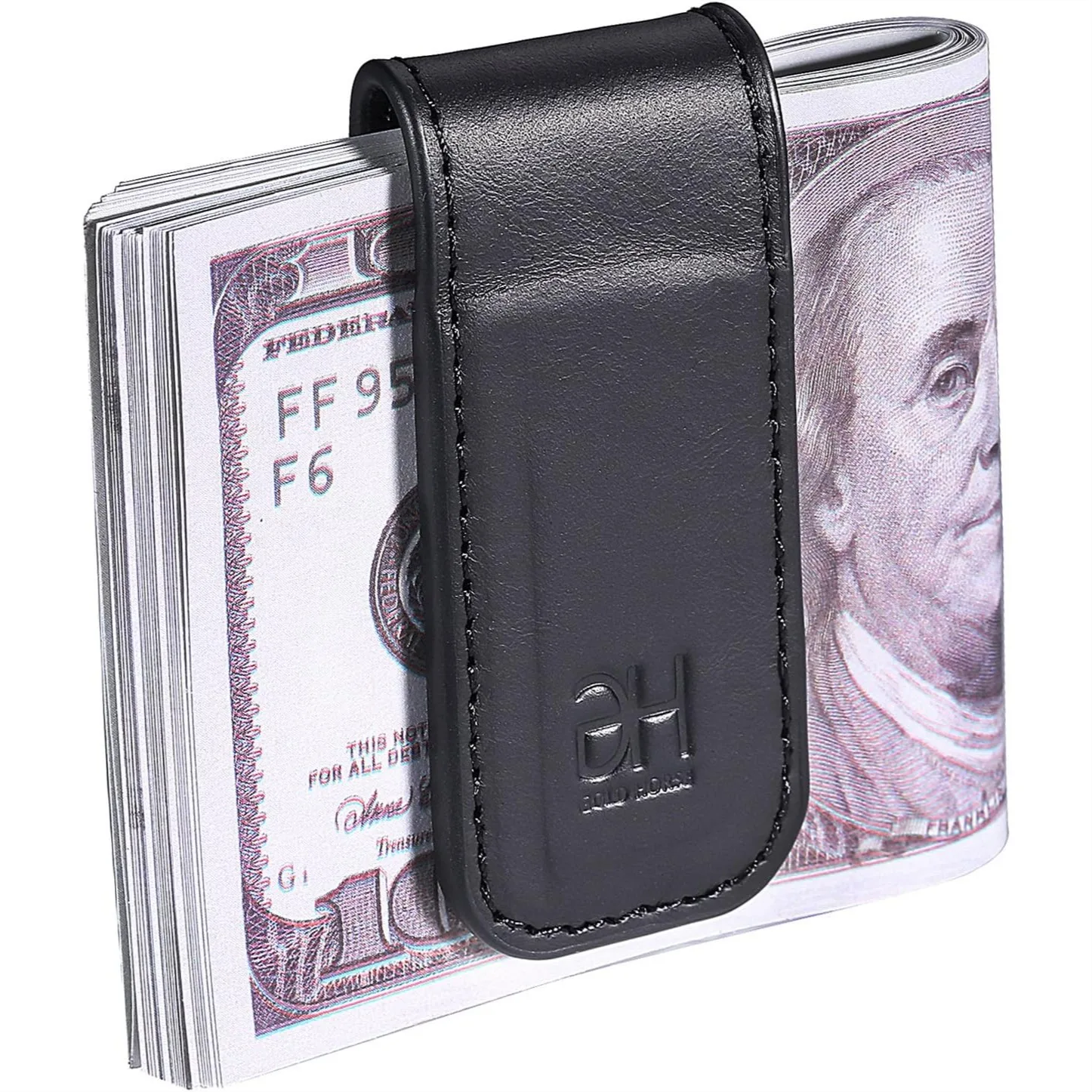 Slim Magnetic Money Clip Genuine Leather Business Card Holder for Men Black
Slim Magnetic Money Clip Genuine Leather Business Card Holder for Men Black