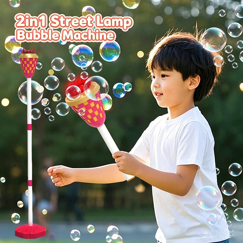 Street Lamp Electric Bubble Machine with Music and Lights Automatic Soap Blowers Blowing Toys Outdoor Party Games Children Gift
Street Lamp Electric Bubble Machine with Music and Lights Automatic Soap Blowers Blowing Toys Outdoor Party Games Children Gift