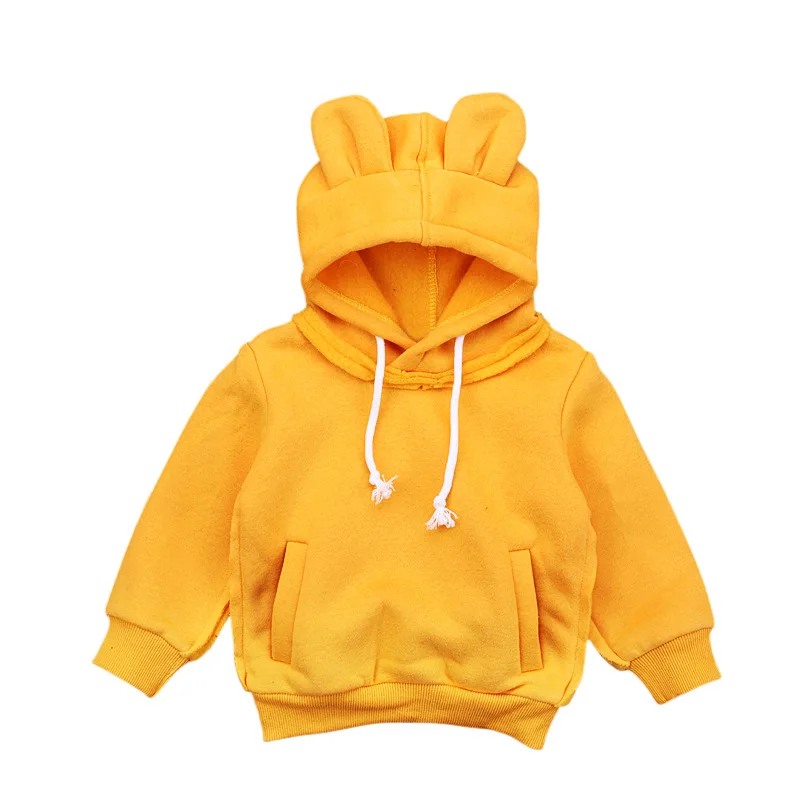 Hooded Pullover Kid Hoodies Sweatshirt Ears Solid Children Clothes Thicken Velvet Autume Coats Boy Tracksuit Girl Sportwear A672
Hooded Pullover Kid Hoodies Sweatshirt Ears Solid Children Clothes Thicken Velvet Autume Coats Boy Tracksuit Girl Sportwear A672