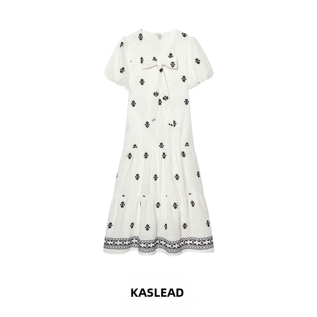 KASLEAD New Faion Simple Slimming Bubble Sve Knot Embroidered Dr Street Sle Fairy Skirt ort Sve Poly...
KASLEAD New Faion Simple Slimming Bubble Sve Knot Embroidered Dr Street Sle Fairy Skirt ort Sve Poly...