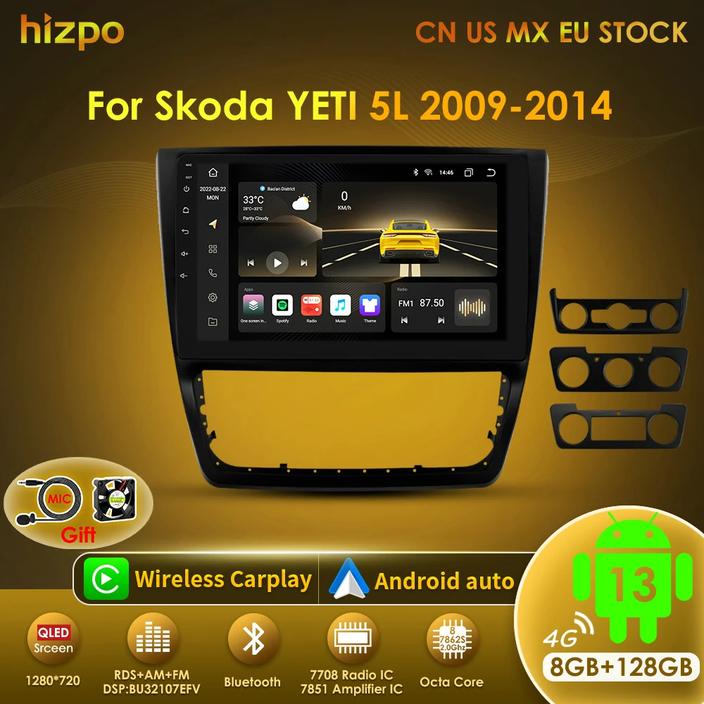 po AI Voice Car Radio Android Auto For SKODA Yeti 5L 2009-2014 Multimedia Player Carplay 4G 2din GPS Autoradio Head Unit DSP
po AI Voice Car Radio Android Auto For SKODA Yeti 5L 2009-2014 Multimedia Player Carplay 4G 2din GPS Autoradio Head Unit DSP