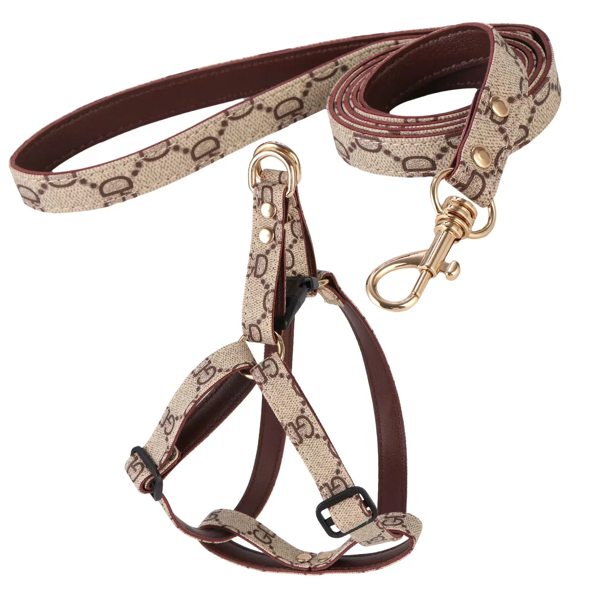 New trendy brand vintage floral leather pet supplies adjustable cute pet harness and leash set for dogs and cats wholesale
New trendy brand vintage floral leather pet supplies adjustable cute pet harness and leash set for dogs and cats wholesale