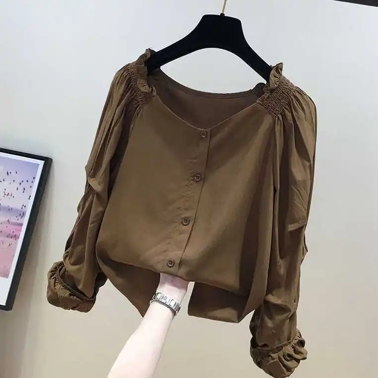 Ele Sweet V-Ne Long Sve Chiffon Top Women's Faionable Slimming Belly Covering High-End Sensation Office Wear
Ele Sweet V-Ne Long Sve Chiffon Top Women's Faionable Slimming Belly Covering High-End Sensation Office Wear