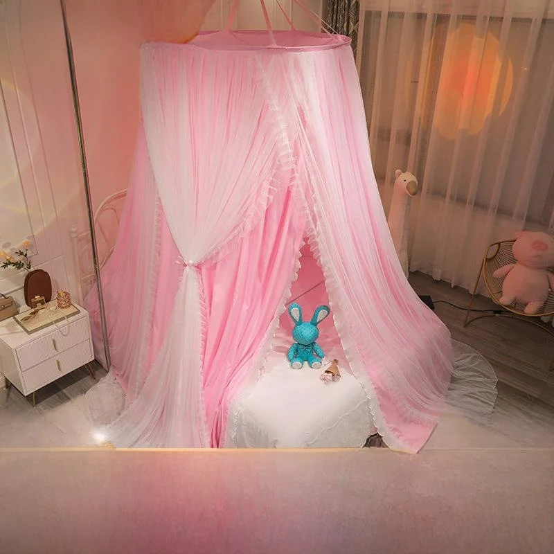 Double Layer Dome Bed Canopy Mosquito Net Student Dormitory Children's round Top Ceiling Mounted Mosquito Net Peach Pink
Double Layer Dome Bed Canopy Mosquito Net Student Dormitory Children's round Top Ceiling Mounted Mosquito Net Peach Pink