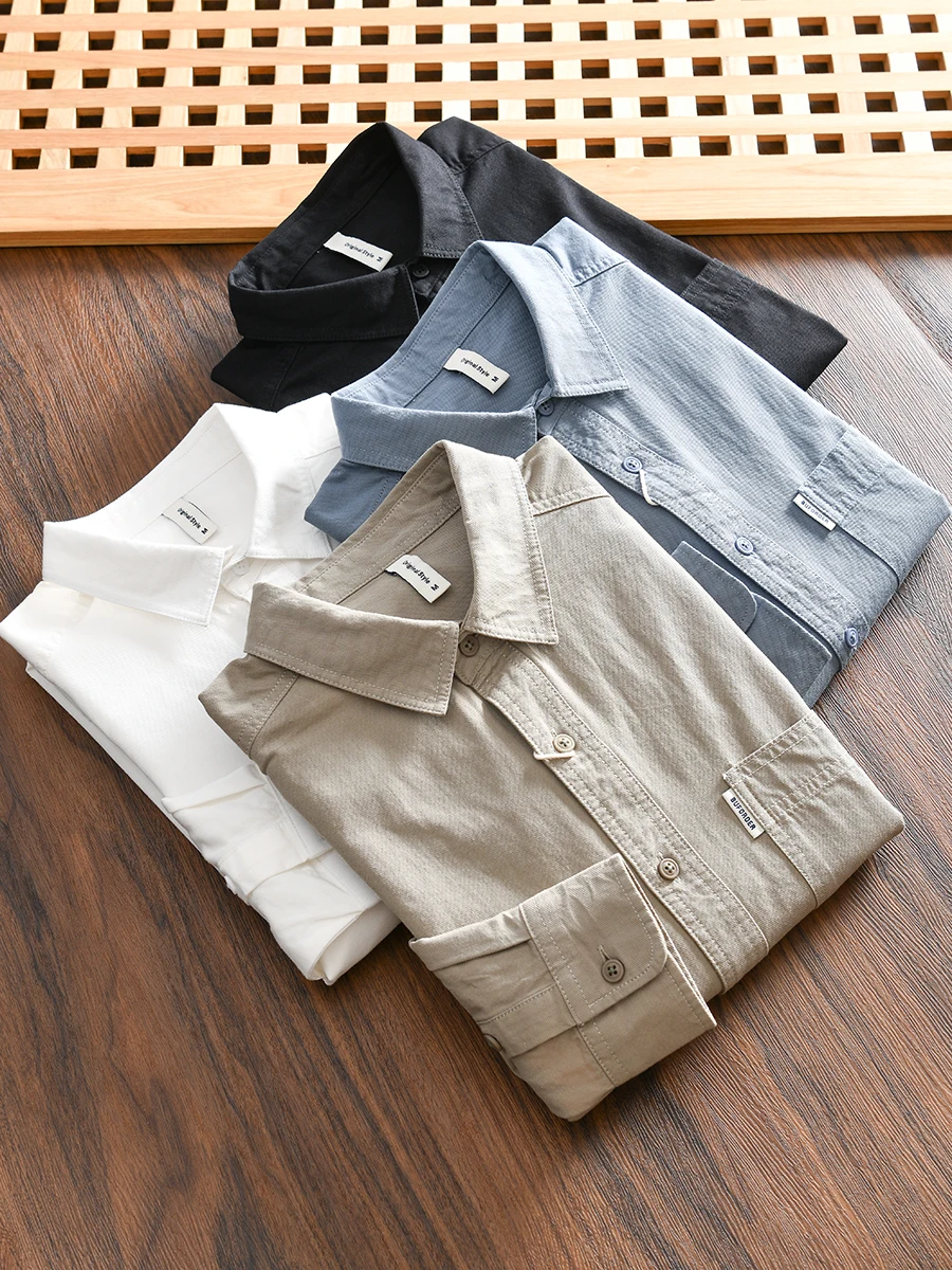 Washed Pure Cotton Men's Long Sleeve Shirt Trendy Color Standard Fit Fashion Urban Style Autumn Wear Daily Scene
Washed Pure Cotton Men's Long Sleeve Shirt Trendy Color Standard Fit Fashion Urban Style Autumn Wear Daily Scene
