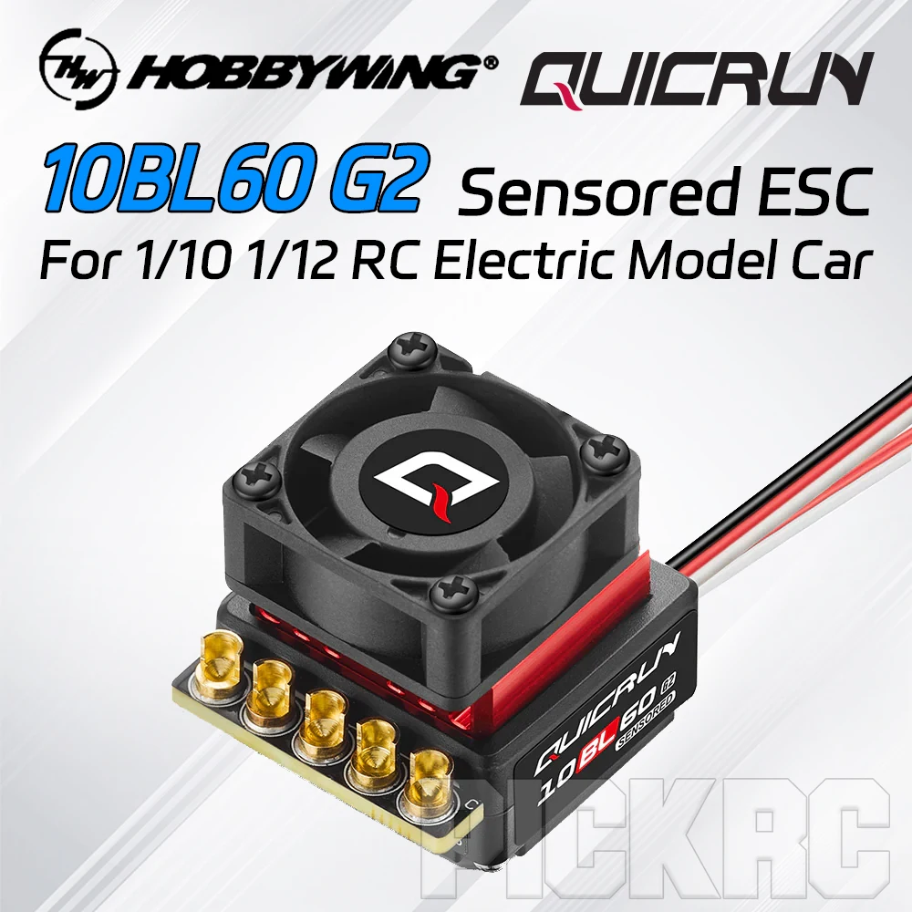 Hobbywing QuicRun 10BL60 G2 Sensored Brushless ESC 60A For 1/10th 1/12th RC Electric Model Car Buggy Drift Crawler Accessories
Hobbywing QuicRun 10BL60 G2 Sensored Brushless ESC 60A For 1/10th 1/12th RC Electric Model Car Buggy Drift Crawler Accessories