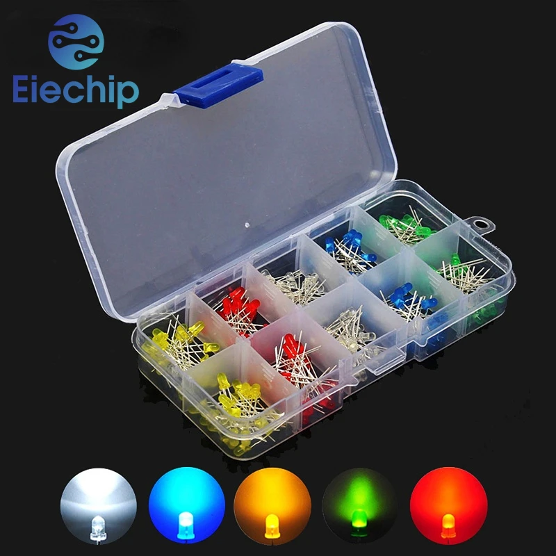 100pcs 5mm LED Diode 3mm Assorted Kit White Red Green Blue Yellow Orange F3 F5 Emitting Assortment Set Electronic Kit
100pcs 5mm LED Diode 3mm Assorted Kit White Red Green Blue Yellow Orange F3 F5 Emitting Assortment Set Electronic Kit
