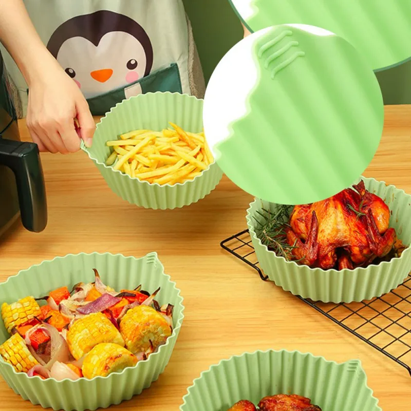 Air Fryers Silicone Oven Baking Tray Fried Pizza Chicken Mat AirFryer Silicone Pot Round Reusable Cake Pan Air Fryer Accessories
Air Fryers Silicone Oven Baking Tray Fried Pizza Chicken Mat AirFryer Silicone Pot Round Reusable Cake Pan Air Fryer Accessories