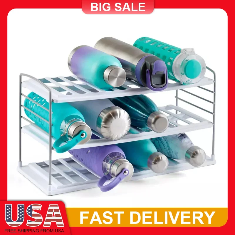 3 Tier Bottle Organizer Freestanding Water Bottle Storage Rack Adjustable Shelves Non Slip Clear Plastic Steel Wire Space Saver
3 Tier Bottle Organizer Freestanding Water Bottle Storage Rack Adjustable Shelves Non Slip Clear Plastic Steel Wire Space Saver
