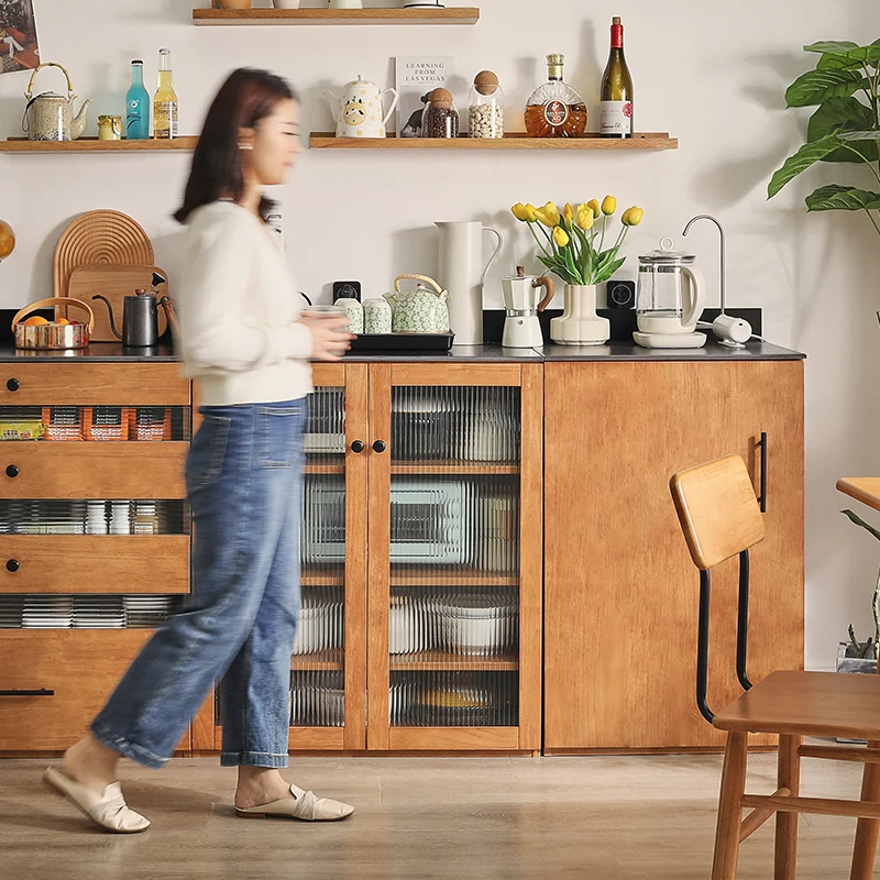Home Xiaoxing Solid wood dining side cabinet Living room rock slab tea cabinet Kitchen storage locker Si
Home Xiaoxing Solid wood dining side cabinet Living room rock slab tea cabinet Kitchen storage locker Si