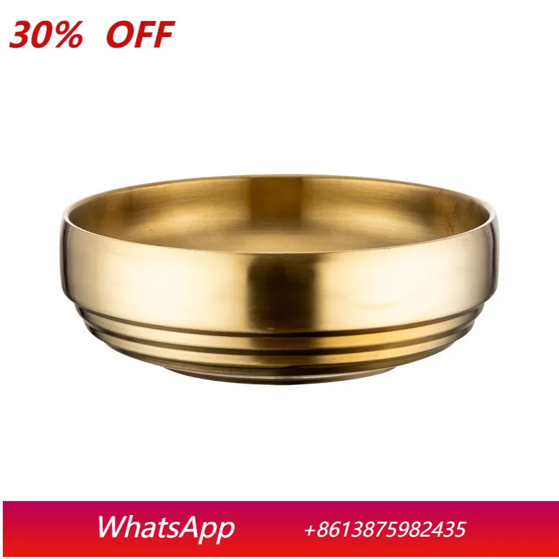 LMM stainless steel cold noodle bowl, golden bibimbap bowl, double-layer heat-insulated large soup bowl
LMM stainless steel cold noodle bowl, golden bibimbap bowl, double-layer heat-insulated large soup bowl