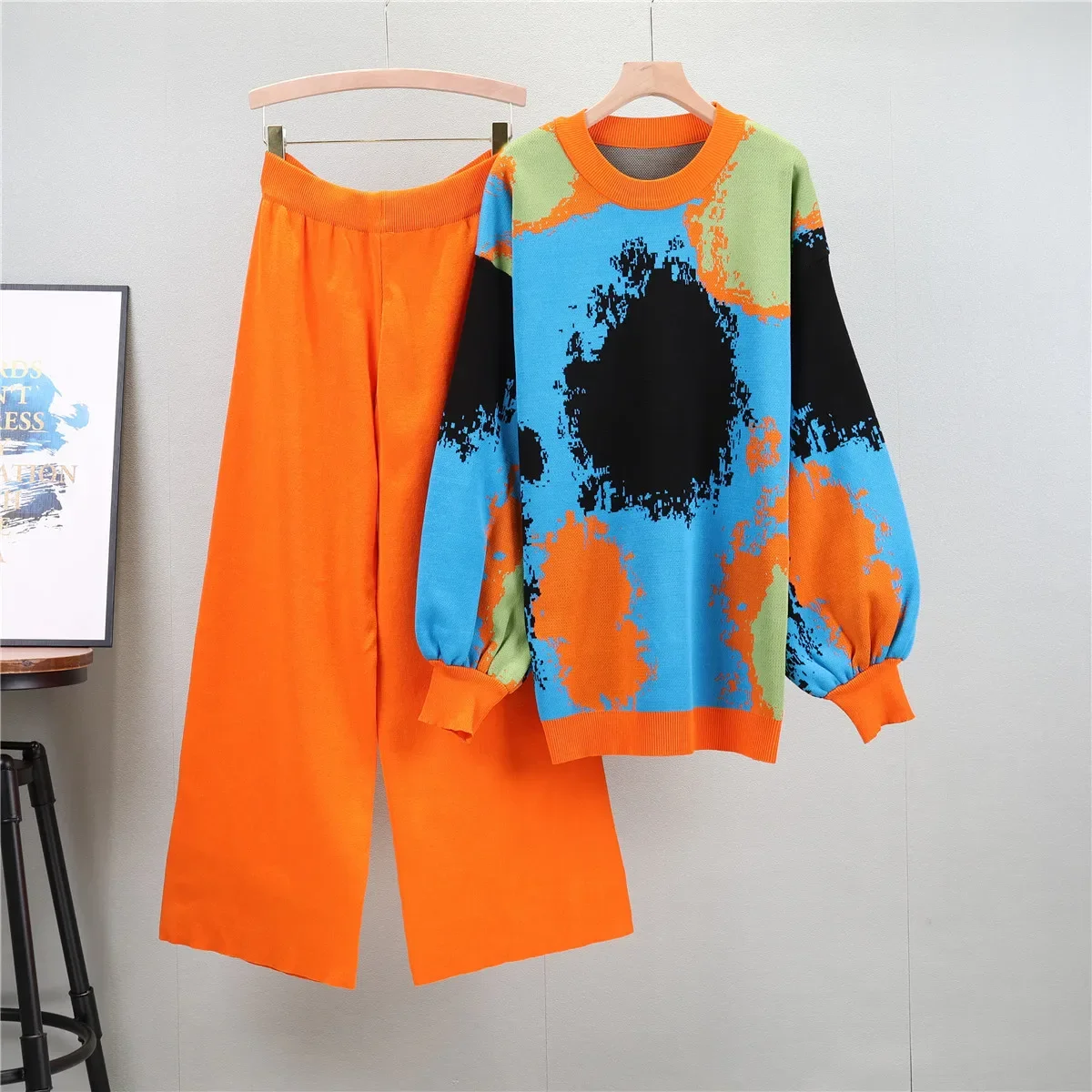 Knitted Sweater Set Winter Loungewear 2 Piece Women Pants Suit Knit Two Piece Sets For Women Tracksuit Long Sleeve Pants Outfits
Knitted Sweater Set Winter Loungewear 2 Piece Women Pants Suit Knit Two Piece Sets For Women Tracksuit Long Sleeve Pants Outfits