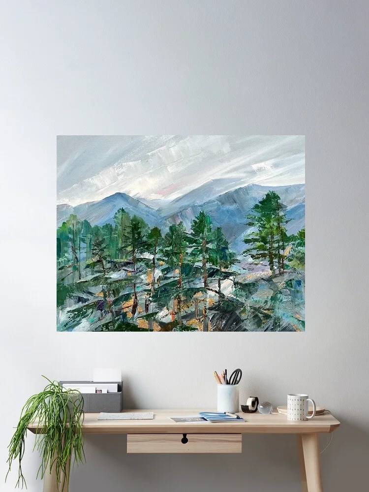 Oil painting of mountains "Reflections" Ludmila Pokachalova, Art Print Canvas Poster, Living Room Decor, Home Wall Picture
Oil painting of mountains "Reflections" Ludmila Pokachalova, Art Print Canvas Poster, Living Room Decor, Home Wall Picture