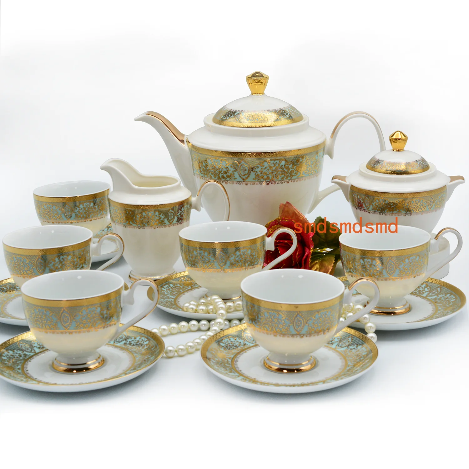 KAROSA High Quality 17pcs Embossed Gold Decorations Tea Set Luxury Style Bone China Tea Cup Set
KAROSA High Quality 17pcs Embossed Gold Decorations Tea Set Luxury Style Bone China Tea Cup Set