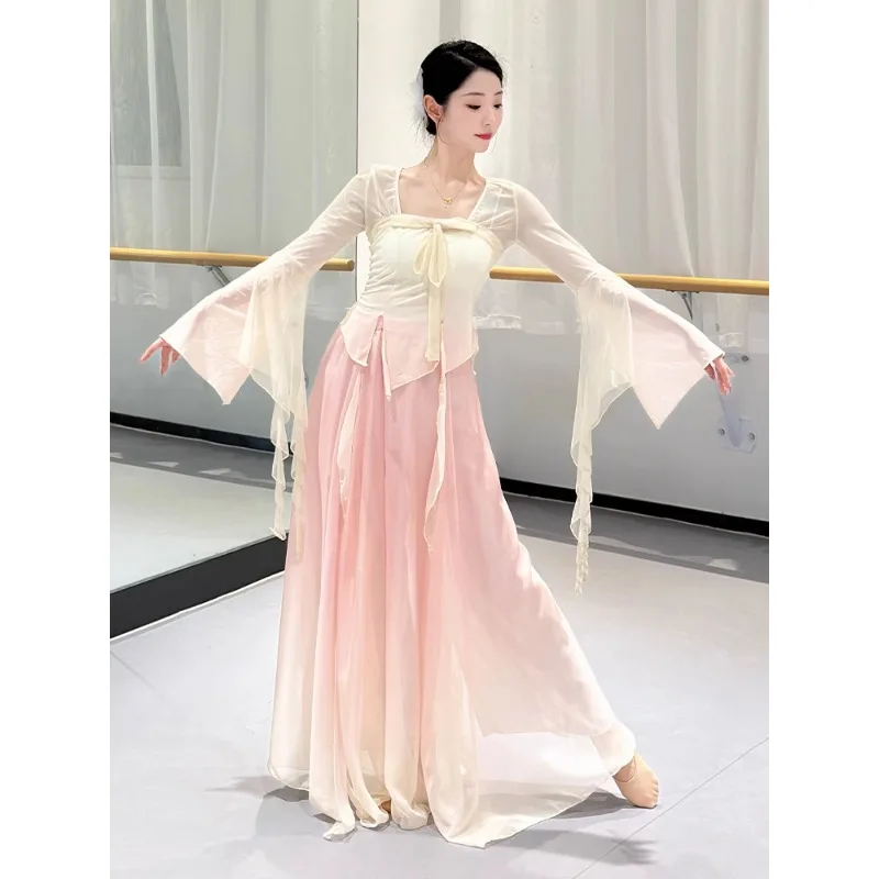 Classical Dance Costumes Women's Adult Body Tops, Slim-fitting Practice Costumes, Split-type Group Performance Costumes
Classical Dance Costumes Women's Adult Body Tops, Slim-fitting Practice Costumes, Split-type Group Performance Costumes