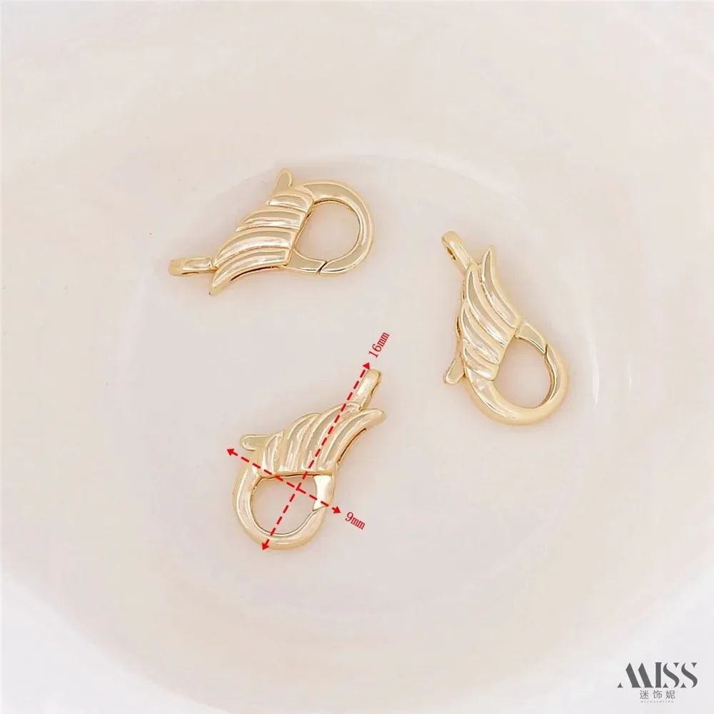 14K Gold Bag Color-preserving Fancy Spring Buckle DIY Bracelet Necklace End Connection Buckle Lobster Button Head Accessories
14K Gold Bag Color-preserving Fancy Spring Buckle DIY Bracelet Necklace End Connection Buckle Lobster Button Head Accessories