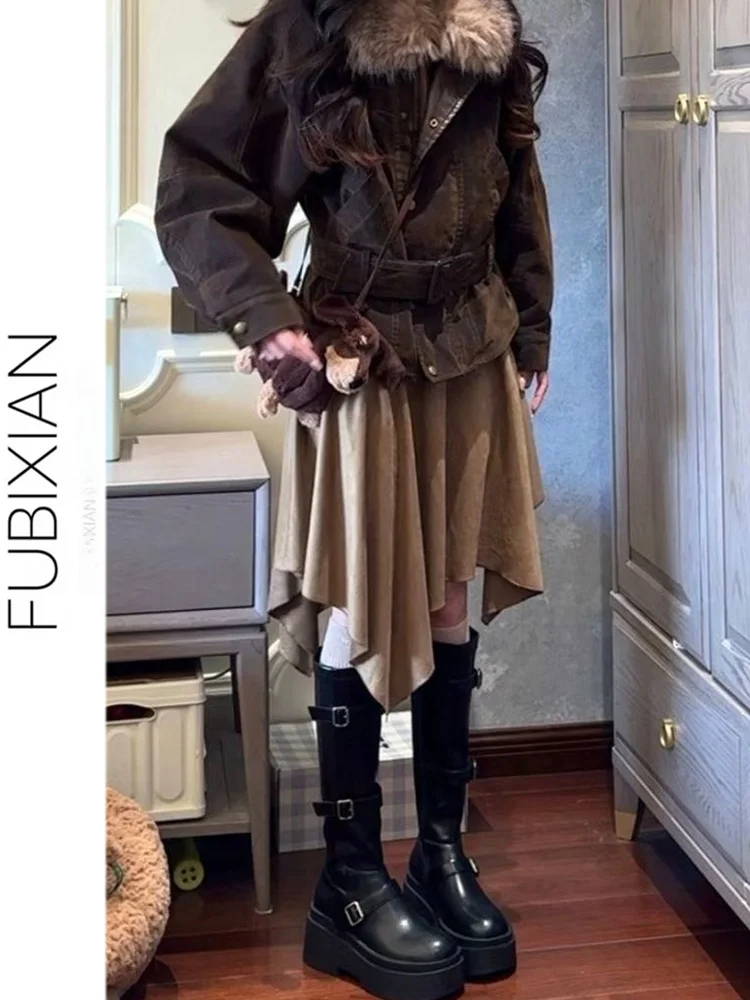 Retro American Asymmetrical Design Midi Skirt for Women Spring 2026 Versatile Worn out Aosphere Skirts f-length Skirts
Retro American Asymmetrical Design Midi Skirt for Women Spring 2026 Versatile Worn out Aosphere Skirts f-length Skirts