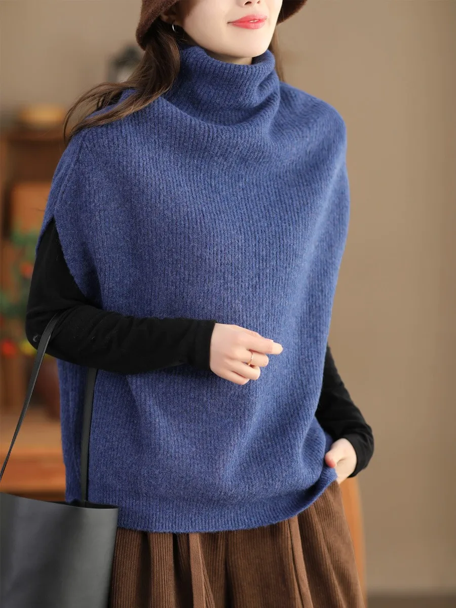 Autumn Fashion Female Knitted Retro Pullover Turtleneck Sweater Vests Women's Tank Tops Casual Loose Simple Sleeveless Waistcoat
Autumn Fashion Female Knitted Retro Pullover Turtleneck Sweater Vests Women's Tank Tops Casual Loose Simple Sleeveless Waistcoat