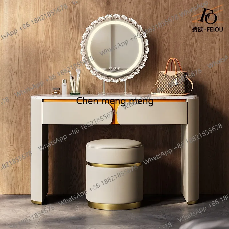 Light luxury makeup table designer custom high-end solid wood marble dressing table combination
Light luxury makeup table designer custom high-end solid wood marble dressing table combination