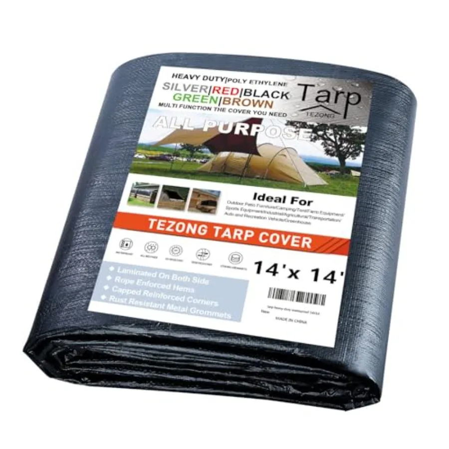 Tarps Heavy Duty Waterproof 14x14ft, Tarp 16MIL Plastic Tarpaulin Outdoor Tarp Cover for Emergency Rain, Patio Furniture, Wood,
Tarps Heavy Duty Waterproof 14x14ft, Tarp 16MIL Plastic Tarpaulin Outdoor Tarp Cover for Emergency Rain, Patio Furniture, Wood,