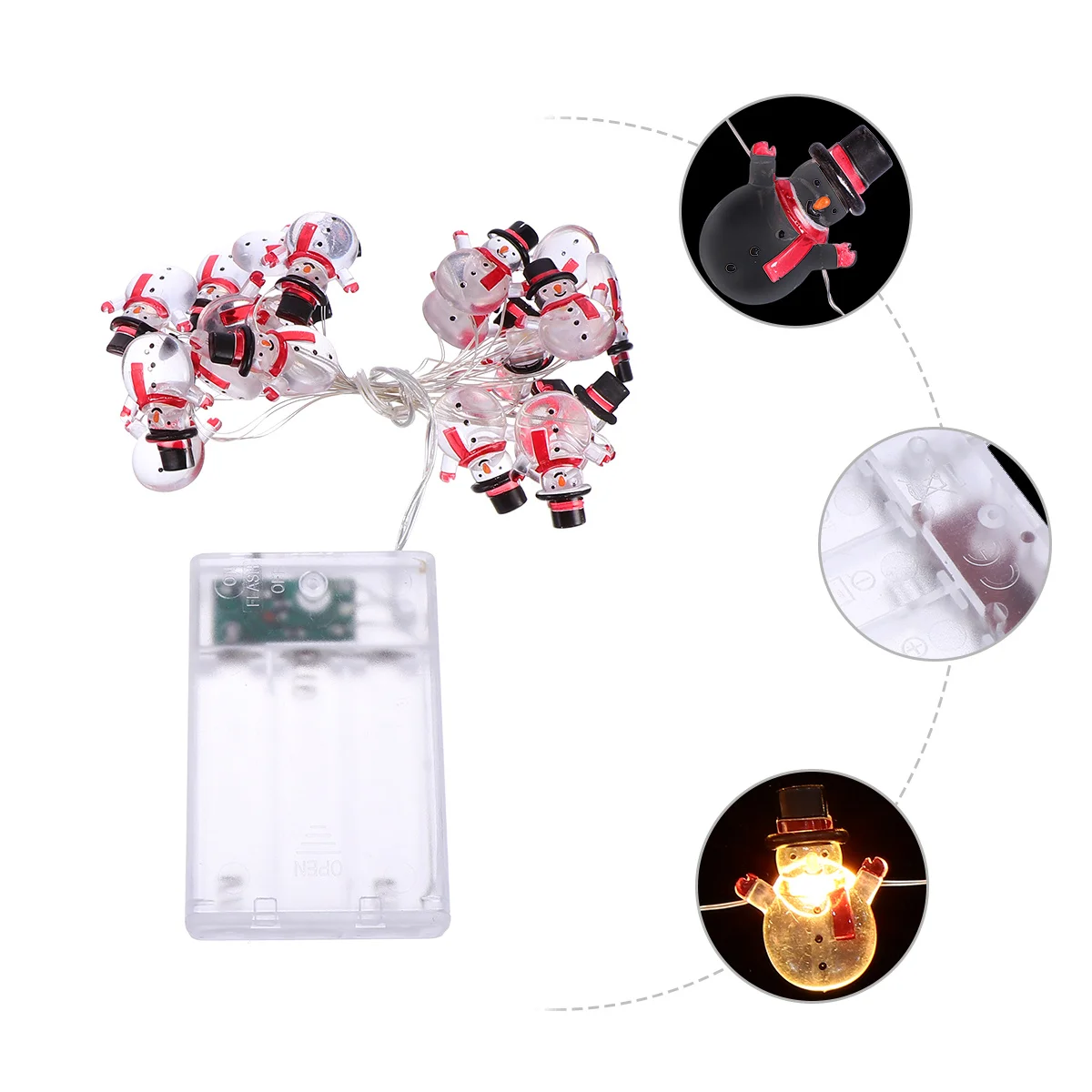 1Set Christmas Snowman Decorative String LED Light Copper Wire Powered Long Lifespan for Garden Patio Hotel
1Set Christmas Snowman Decorative String LED Light Copper Wire Powered Long Lifespan for Garden Patio Hotel