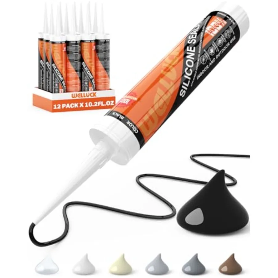 Silicone Caulk, 100% Waterproof Silicone Sealant Adhesive Caulking, for RV, Kitchen, Bathroom, Window, Door, Glass, Auto Leak S
Silicone Caulk, 100% Waterproof Silicone Sealant Adhesive Caulking, for RV, Kitchen, Bathroom, Window, Door, Glass, Auto Leak S