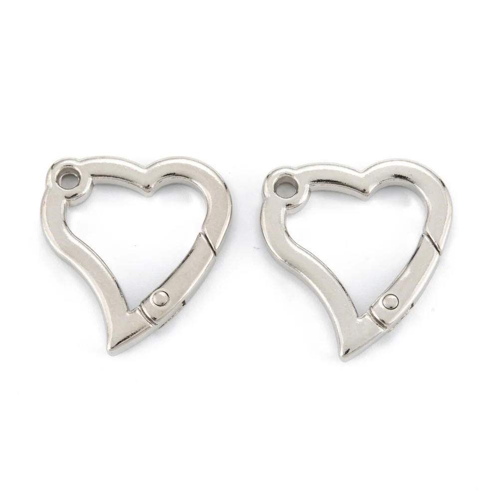 Zinc Alloy Spring Gate Rings Heart Rings Platinum 31x29x4mm Hole: 3mm
Zinc Alloy Spring Gate Rings Heart Rings Platinum 31x29x4mm Hole: 3mm